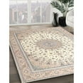 thumbnail image 2 of Ahgly Company Indoor Round Traditional Camel Brown Medallion Area Rugs, 3' Round, 2 of 6