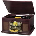 thumbnail image 1 of FEKTIK Tocadiscos Bluetooth 10 en 1, TOCADISCOS FEKTIK de 3 velocidades para vinilo con parlantes, convertidor de LP a MP3, CD, reproductor de casetes, radio FM, transmisión inalámbrica | Café, 1 of 5