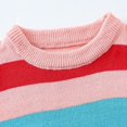 thumbnail image 4 of Hotiary 2-10 Years Toddler Kids Striped Cable Knit Sweater Boys Girls Long Sleeve Crew Neck Chunky Pullover Sweater, 4 of 16