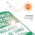 thumbnail image 6 of Customer Parking Only Sign, Violators Will Be Towed, 24x36 Corrugated Plastic, 6 of 7
