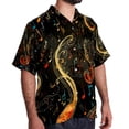 thumbnail image 2 of Note Men's Short Sleeve Spread Collar Poplin Shirt, Casual Printed Button Down Summer Beach Tops for Men, Unisex Comfortable Shirts, 2 of 6