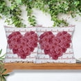 thumbnail image 5 of Valentines Day Outdoor Waterproof Pillow Covers 20x20 Inch Set of 2 Love Heart Roses Throw Pillow Covers Valentines Day Decor Pillow Cases for Patio Garden, 5 of 6