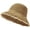 Khaki, variant on CoCopeaunts Straw Bucket Hat Women Summer Beach Large Brim Hollow Sunshade Caps Foldable Roll up Floppy Fisherman Hat for Men