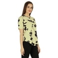 thumbnail image 3 of Inkmeso Elegant Printed Short Sleeves Casual Top For Womens Regular Fit Comfy Tee Tops, 3 of 7