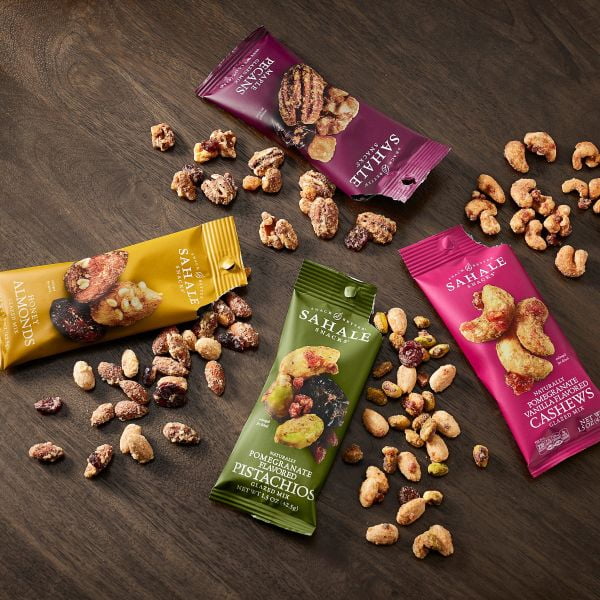 Sahale Snacks Glazed Nut Mix Variety Pack, 1.5 Ounces Each, 12 Count – Single-Serve Sweet & Savory Nut Snacks for On-the-Go