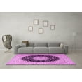 thumbnail image 3 of Ahgly Company Indoor Rectangle Medallion Pink Traditional Area Rugs, 7' x 9', 3 of 4