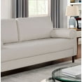 thumbnail image 5 of Mid-Century Modern Off-White 2pc Sofa Set Leatherette Upholstered Sofa And Loveseat w USB Living Room, 5 of 10