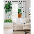 thumbnail image 2 of St. Patrick's Day Blackout Curtains 84 Inches Long, Lucky Shamrock Gnomes Flowers Leaves Green Thermal Insulated Black Out Curtains, Darken Window Curtain for Bedroom Living Room 52"x84" 2 Panels, 2 of 9