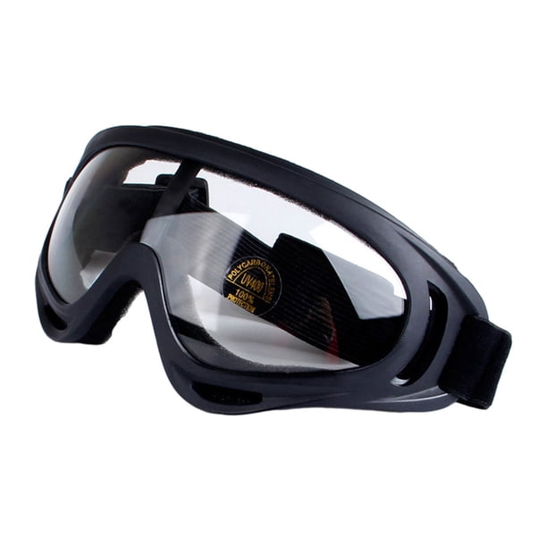 Gafas protectoras para Ciclismo Naiovety alto rendimiento negro-transparente