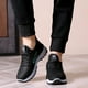 thumbnail image 5 of Zapatillas de running para hombre, deportivas, de senderismo, con punta redonda, con cordones, planas, antideslizantes, cómodas, de color liso, para tenis, 5 of 9