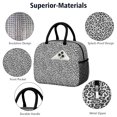 thumbnail image 4 of Insulated Lunch Bag for Women, Floral Print Oxford Fabric Lunch Box, Leakproof Thermal Cooler Tote for Work, School & Picnic, Leopard Animal Print, 4 of 5