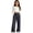 Dark Gray, variant on WUSUOWEI Baby Girl High Waist Wide Leg Trousers, Lightweight Smooth Fabric Baggy Loose Fit Jogging Bottoms with Pockets, Breathable Summer Outdoor Sports Casual Pants for Kids 5-6 Years
