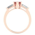 thumbnail image 4 of 2 ct Marquise Cut Natural Garnet Three-Stone Engagement Ring for Women in 18K Rose Gold, 4 of 5