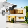 thumbnail image 6 of Uscallm 2Pcs Solar Powered Motion Sensor, Dummy Security Camera, Fake Surveillance Camera Outdoor Indoor Home Office, Realistic Flashing LED Fake Dome Camera, 6 of 9