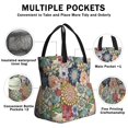 thumbnail image 3 of Boho Bohemia Flower Drawstring Lunch Bag Women - Drawstring Lunch Bag Insulated for Work Office - Stain-Resistant Large Lunchbags for Women with Multi-Pockets, 3 of 6