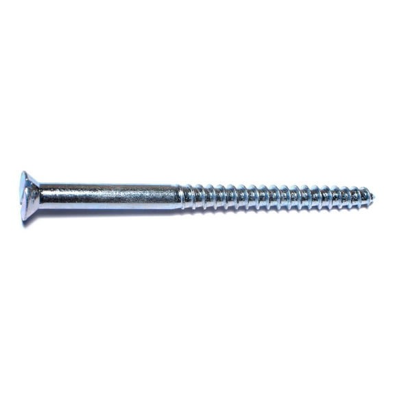 #14 x 3-1/2" Zinc Plated Steel Slotted Flat Head Wood Screws WSFS-518