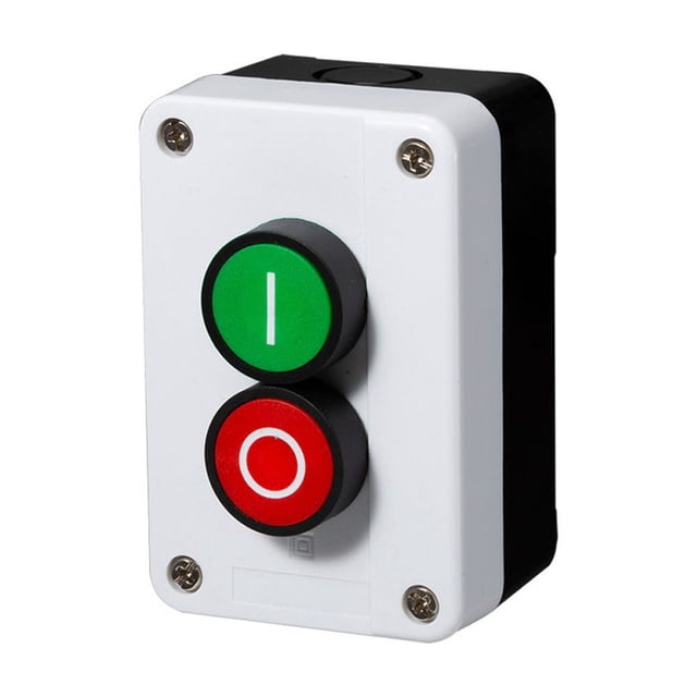 1 Pce Interrupteur de Station à Bouton-Poussoir avec Boîte Réinitialisation Momentanée 2 Positions Télécommande Moteur