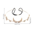 thumbnail image 4 of Tiara geométrica con perlas, diadema de luna, estrella y luna, accesorio elástico para el cabello para disfraz de diosa, ideal para festivales, Halloween, fiestas de cosplay, 4 of 8