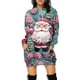 thumbnail image 5 of Vestido tipo jersey con capucha y elementos navideños divertidos con estampado digital 3D de Navidad para otoño, 5 of 5