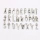 thumbnail image 4 of 50pcs alfabeto inglés N colgante encantos de aleación accesorios de fabricación de joyas de bricolaje para collar pulsera (plata antigua), 4 of 5