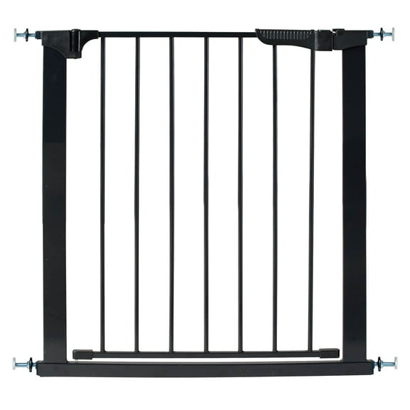 KidCo Auto Close Pressure Mounted Baby Gate Dog Gate, Black, 2"L x 37"W x 29.50"H