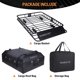 thumbnail image 5 of QinaQin Canastilla universal para techo de acero al carbón en 2 piezas de 46 x 36 x 4.5 pulgadas, incluye bolsa impermeable para auto o SUV, 5 of 7