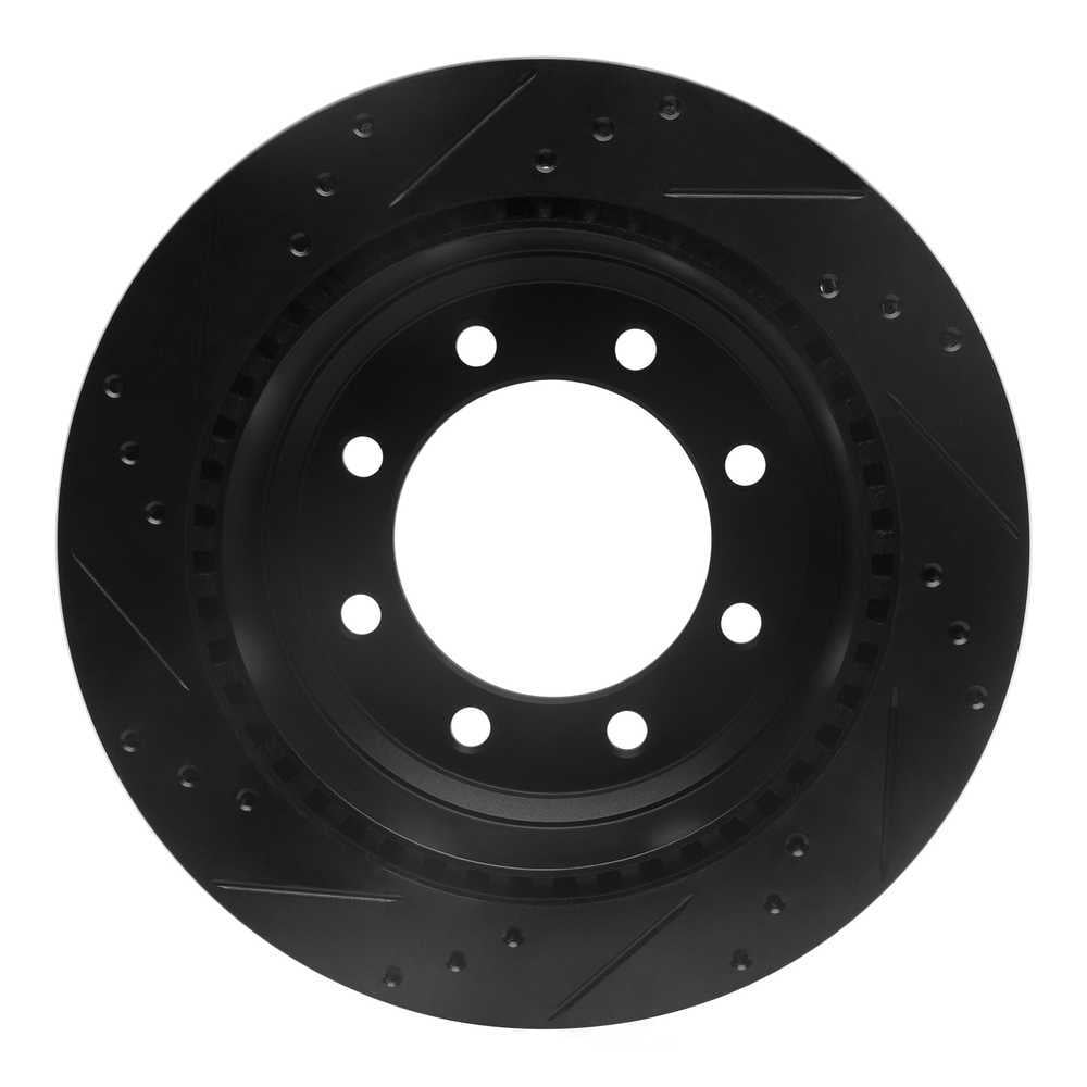 Dynamic Friction Company 633-54208R DFC Brake Rotor - Drilled And Slotted - Black