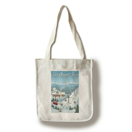 Angel Fire, New Mexico - Retro Ski Resort - Lantern Press Poster (100% Cotton Tote Bag -