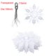 thumbnail image 3 of 12 copos de nieve en polvo dorado de 7,5 cm para Navidad, encantadores adornos navideños blancos para fiestas navideñas, decoración del hogar, 3 of 5