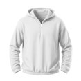 thumbnail image 3 of Hngshg Hooded Sweatshirts for Men Trendy Half Zip Long Sleeve Tops Casual Solid Color Pullover Workout Hoodies, 3 of 7