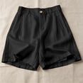 thumbnail image 2 of Sexlip Women 5-inch Shorts Waffle Knit Fabric Elastic Waistband For Comfort High Waisted Slimming Design Cotton Linen Blend Black XL, 2 of 5