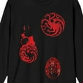 thumbnail image 2 of Game of Thrones Dragon Fire Egg Art Women's Black Long Sleeve Tee-Large, 2 of 3