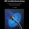 thumbnail image 1 of Micrófono USB RGB Micrófonos luminosos 360 Manguera ajustable para computadora portátil Ndcxsfigh Para estrenar, 1 of 9