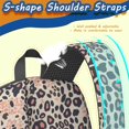 thumbnail image 4 of 17 Inch Lightweight Backpack,PVC Waterproof Oxford Fabric, Ergonomically Designed, with Large Capacity, Leopard Animal Print, 4 of 5