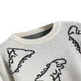thumbnail image 3 of AMERTEER Hauts Décontractés en Tricot pour Femmes Imprimé Dinosaure Col Rond Manches Longues Chandail Décontracté pour Printemps Automne, 3 of 6