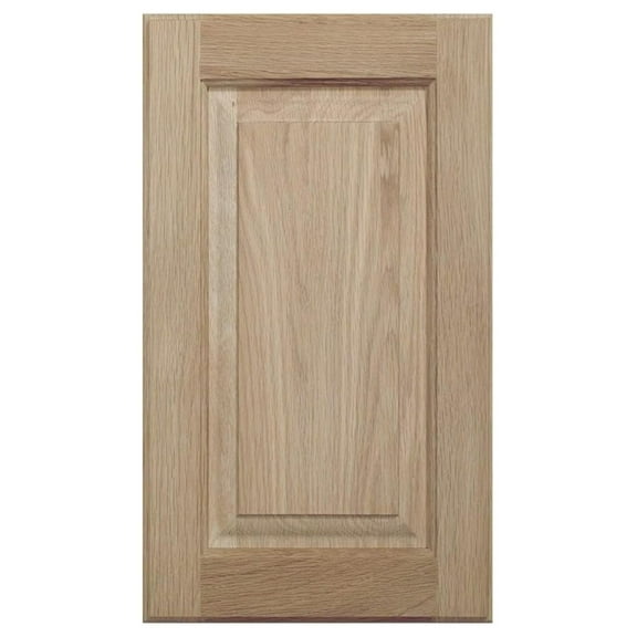 11.75W x 17H Unfinished Oak Kitchen Cabinet Door Replacement, Raised Panel
