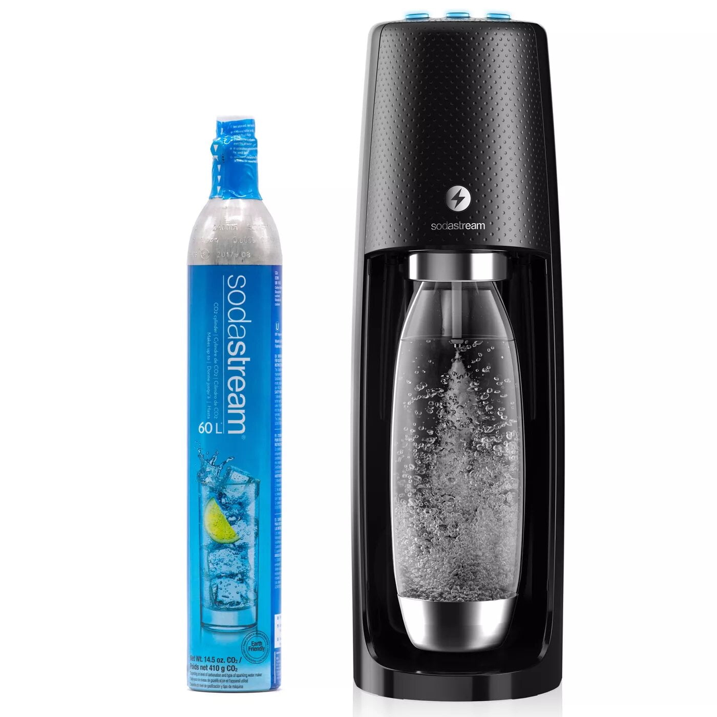 SodaStream Fizzi One Touch Sparkling Water Maker with CO2 and BPA Free