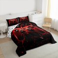 thumbnail image 5 of Gamer Comforter Set Twin Size,Gamepad Down Comforter 2Pcs,Teens Video Games Bedding Set,Black Red Geometric Honeycomb Gaming Duvet Insert Cartoon Game Reversible Decor,1 Pillowcase, 5 of 7
