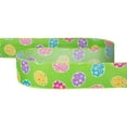 thumbnail image 4 of Northlight Easter Egg Design Wired Spring Craft Ribbon - 2.5" x 10 Yards - Green, 4 of 6