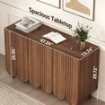 thumbnail image 6 of Wirrytor Sideboard Buffet Cabinet with 3 Arched Doors, Accent Storage Cabinet with Storage and Adjustable Shelves, Credenza Cabinet for Kitchen Dining Living Room,Walnut, 6 of 6