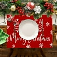 thumbnail image 4 of Vikakiooze Christmas Gift, Cotton And Linen Placemats Christmas Table Decorations Insulation Mats Kitchen And Dining Room Waterproofs Mats, 4 of 6