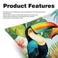thumbnail image 2 of Toucan Velvet Throw Covers Pillows with Unique Patterns - Set of 2 Decorative Pillow Inserts in 16x16, 18x18, 20x20 Inches for Home Decor and More, 2 of 6
