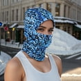 thumbnail image 5 of Unique Bargains 1 Pc Quick-drying Ice Silk Geometric Balaclava Face Mask Dark Blue, 5 of 5