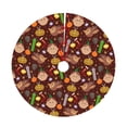 thumbnail image 5 of XMXY Halloween Christmas Tree Skirt, Hand Drawn Flat Christmas Pattern Holiday Party Indoor Decorations Ornaments, 30" Inch, 5 of 9