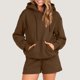 thumbnail image 5 of Sudadera Conjunto de chándal de 2 piezas para mujer, traje de chándal cómodo y holgado a la moda Kuymtek Café T M para Mujer, 5 of 7