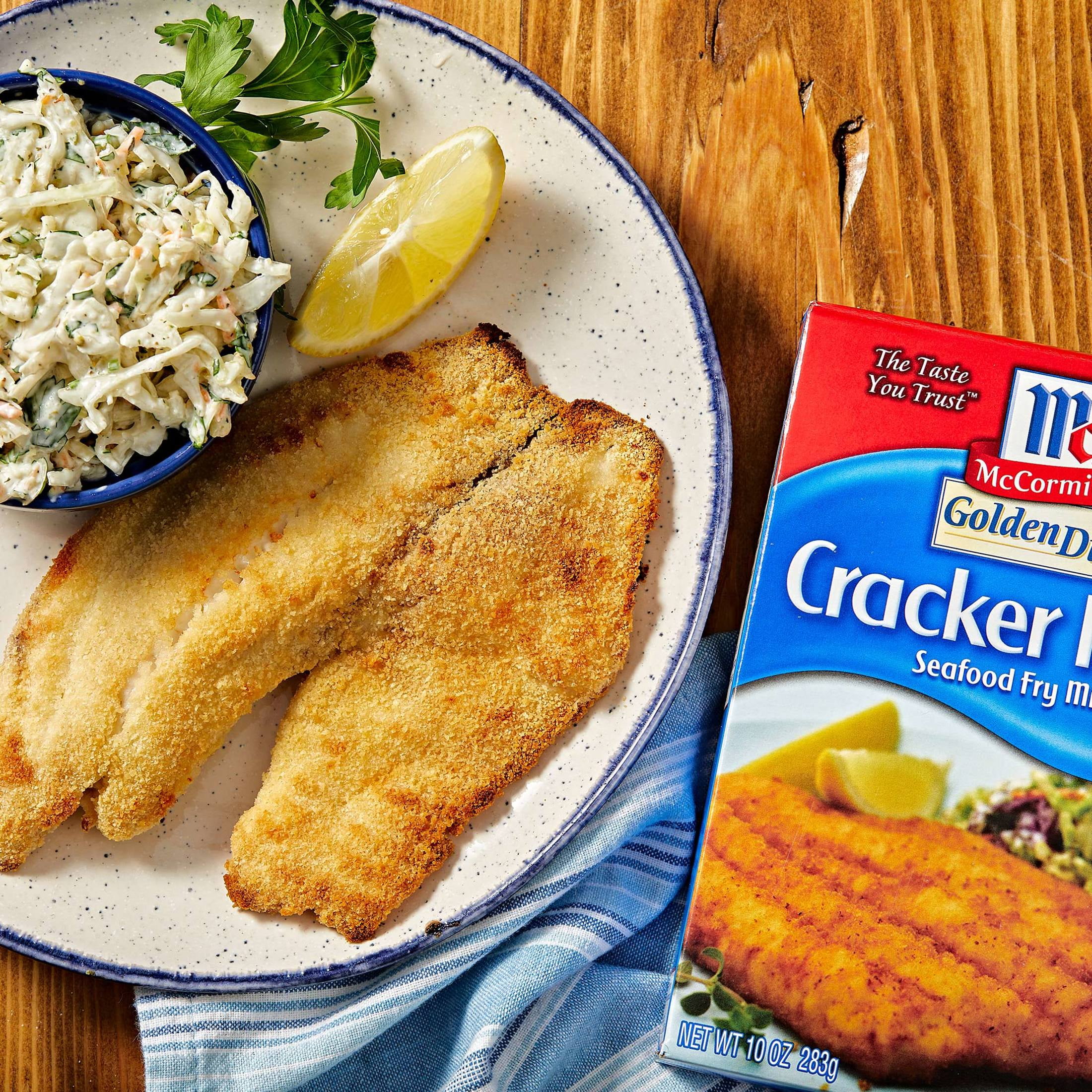 McCormick GOLDEN DIPT Cracker Meal Seafood Fry Mix, 10.0 oz Box