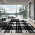 thumbnail image 2 of ODIKA 8'x10' Washable Area Rug Plaid Interlocking Border Geometric Stripe Fireplace Contemporary for Dining Room, Large Office, Lounge, Non-Slip Chair-Friendly Mat, 2 of 7