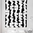 thumbnail image 1 of Asymmetrical Tapestry, Mosaic Inspired Modern Pattern of Random Rectangles Monochrome Art, Fabric Wall Hanging Decor for Bedroom Living Room Dorm, 5 Sizes, Charcoal Grey White, by Ambesonne, 1 of 1
