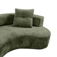 thumbnail image 4 of S-HOME 79.5 Inch 3 Seater Couch in Elegant Upholstered Fabric with 2 Comfortable Pillows for Living Room Decor，Green, 4 of 6