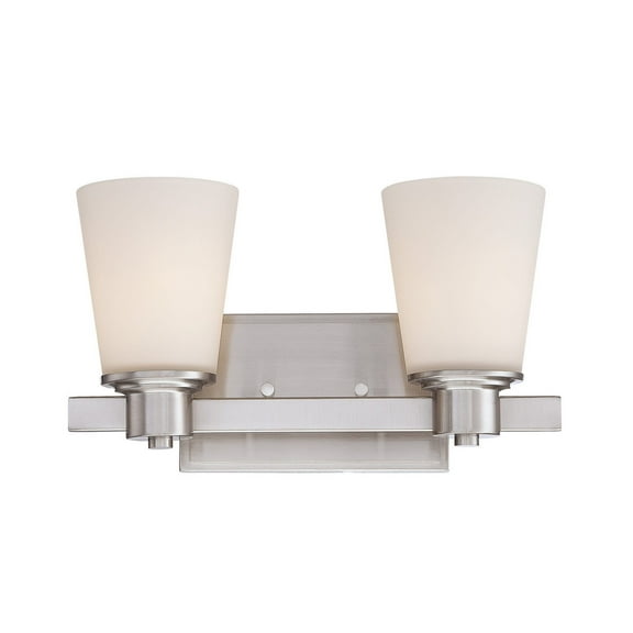 Savoy House Fontaine 2-Light Bathroom Vanity Light in Satin Nickel